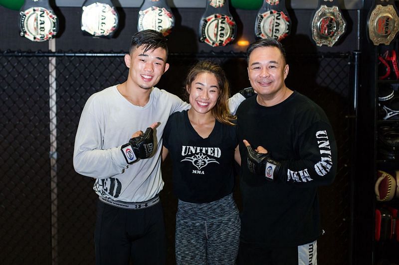 Ken Lee and his children, ONE World Champions, Christian and Angela Lee