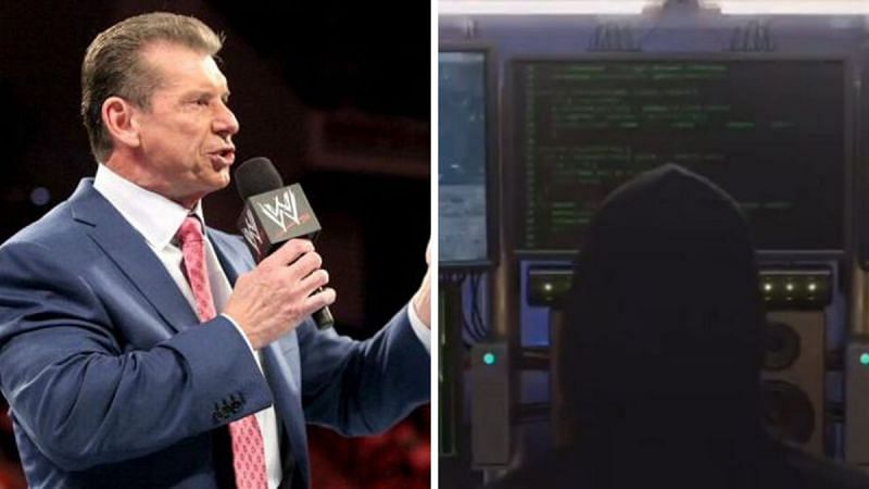 Vince McMahon (left); Mystery hacker (right)