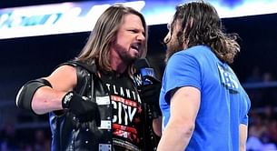AJ Styles and Daniel Bryan get into a heated argument at NASCAR event