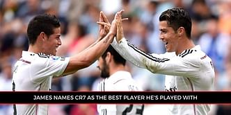 "When I had the ball, Cristiano Ronaldo was always there," says Real Madrid star James Rodriguez