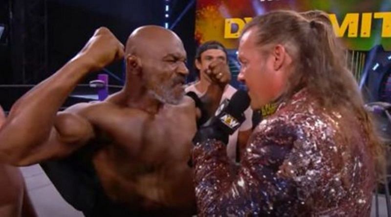 Mike Tyson appeared with Chris Jericho on this week&#039;s AEW Dynamite (Image: AEW)