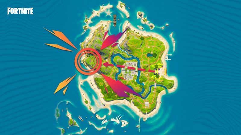 Fortnite movie night location on the Party Royalae map (Image Credits: Epic Games)