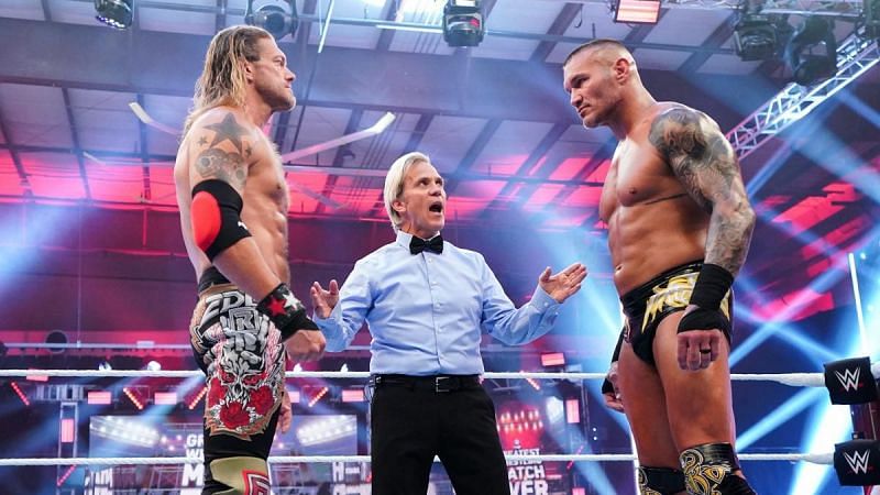 Edge and Randy Orton before &#039;The Greatest Wrestling Match Ever&#039;