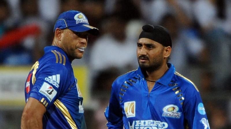 Andrew Symonds and Harbhajan Singh later played for the same IPL team