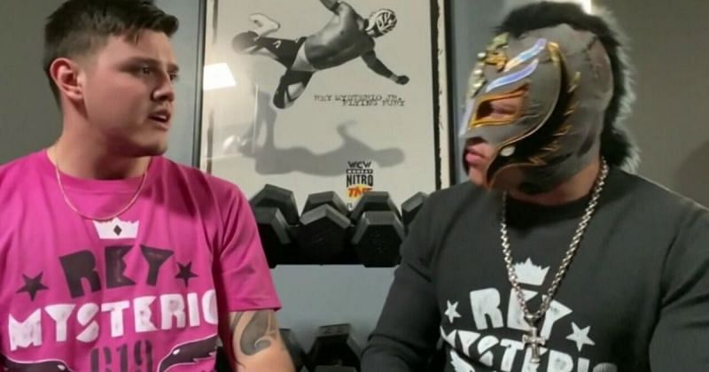 Rey Mysterio and Dominick.