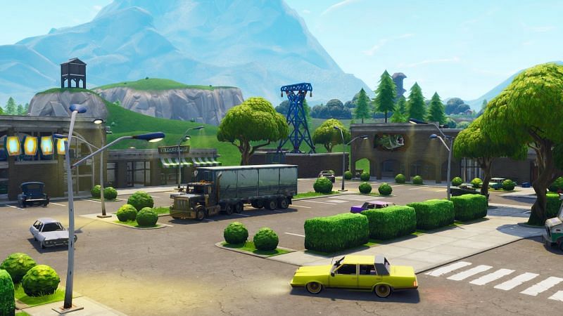 Retail Row is one of the few spots untouched by the rising water level in Fortnite Season 3 (Image Credits: Fortnite Fandom)