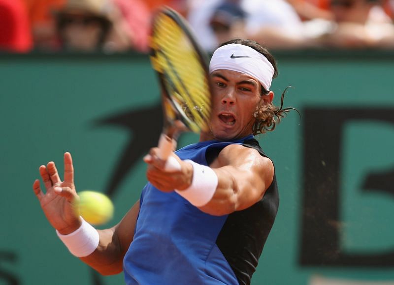 Rafael Nadal during the 2006 French Open