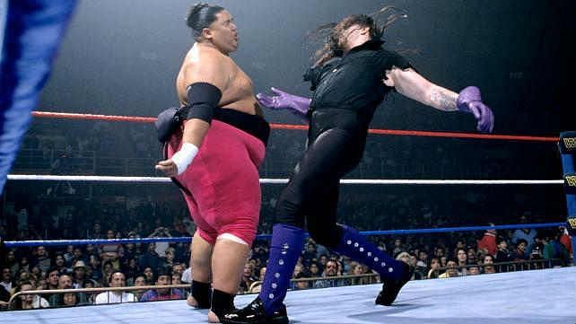 The Undertaker and Yokozuna going at it