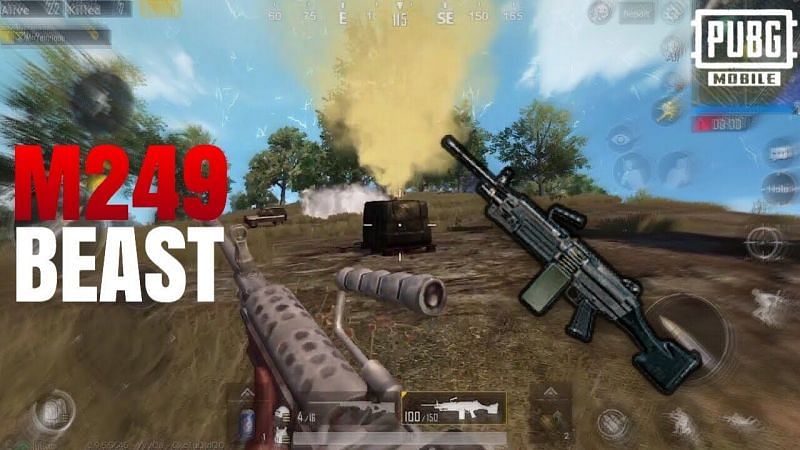 All you need to know about M249 in PUBG Mobile (Picture Courtesy: PUBG MOBILE/YT)