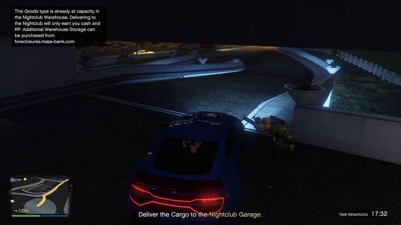 Deliver the cargo to the Nightclub garage (Image Courtesy: YouTube)