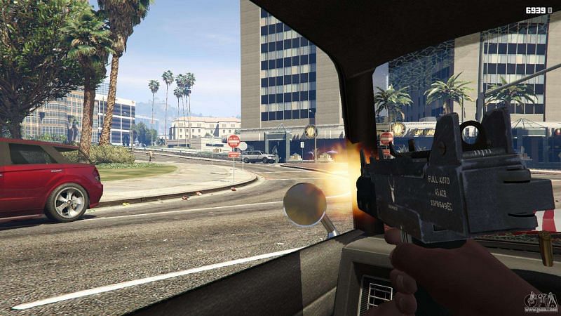Shoot at targets while driving (Image Courtesy: GTAall.com)