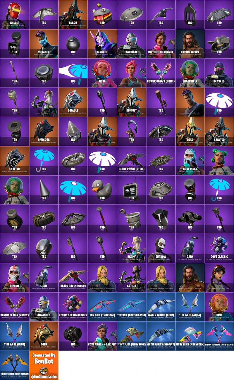 Fortnite Chapter 2, Season 3 skins, pickaxes and gliders