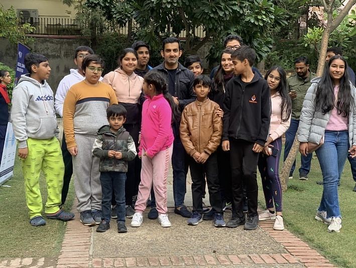 Members of Samvedna with Gautam Gambhir