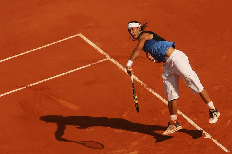 Rafael Nadal during the 2006 French Open