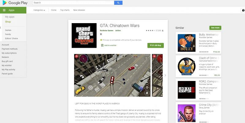 GTA Chinatown Wars on the Google Play Store