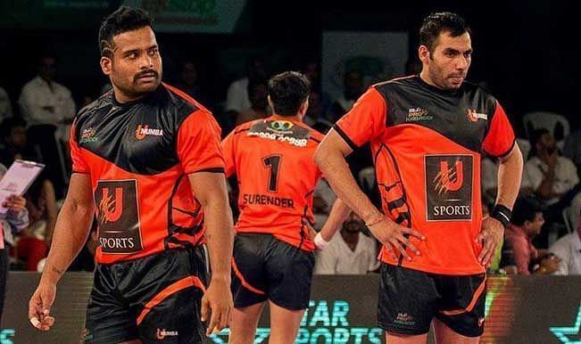 Vishal Mane (left) was able to stand out amidst a star studded U Mumba defence.