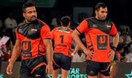 Vishal Mane (left) was able to stand out amidst a star studded U Mumba defence.
