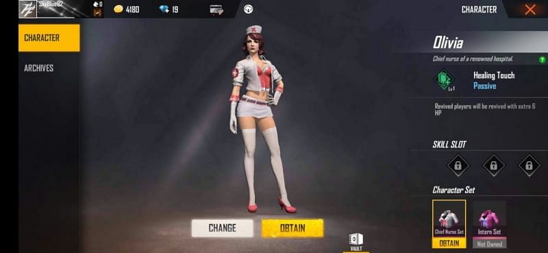 Free Fire में Olivia (Picture Courtesy: Garena)