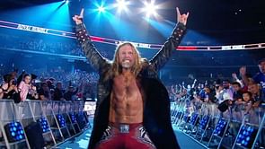 Edge mocks the tagline of his WWE Backlash match