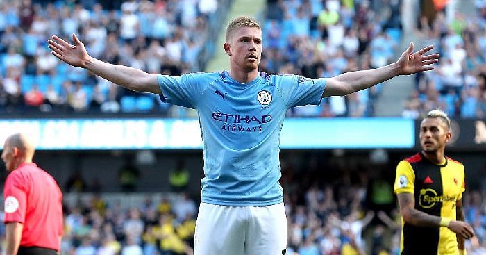 De Bruyne has the most assists this season.