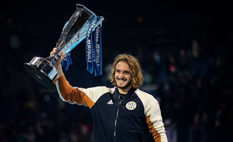 Stefanos Tsitsipas, the winner of the 2020 Nitto ATP Finals