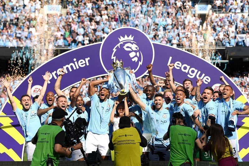 Manchester City claimed 100 points en route to winning the Premier League title in 2017-18