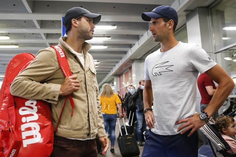 Grigor Dimitrov and Novak Djokovic at the Adria Tour