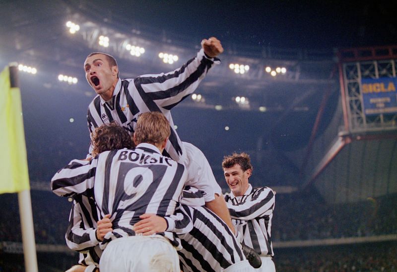 The famous black and white stripes of Juventus