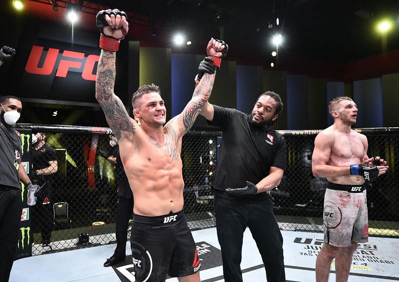 UFC Apex&#039;s smaller octagon produced another great fight, this time between Dustin Poirier and Dan Hooker.
