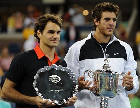 Roger Federer and Juan Martin del Potro at 2009 US Open