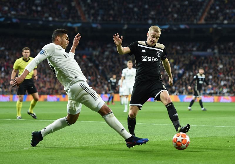 Van de Beek was impressive against Real Madrid in the Champions League