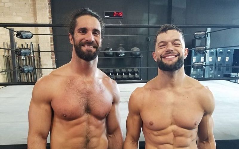 Seth Rollins and Finn Balor working out together