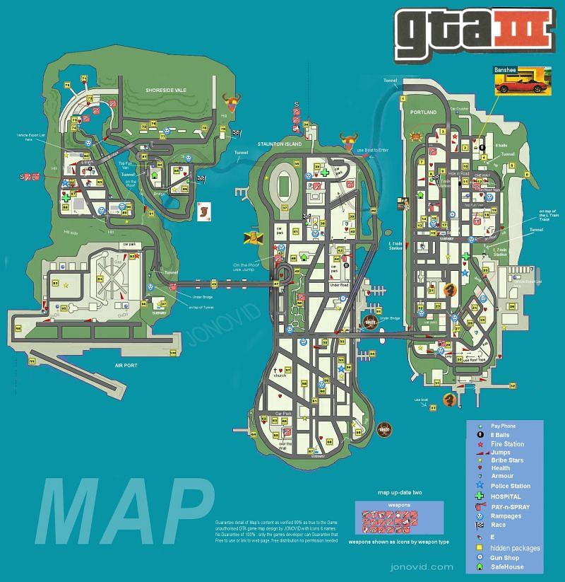 The GTA 3 map that was offered to players, way back in 2001. Image: Steam Community.