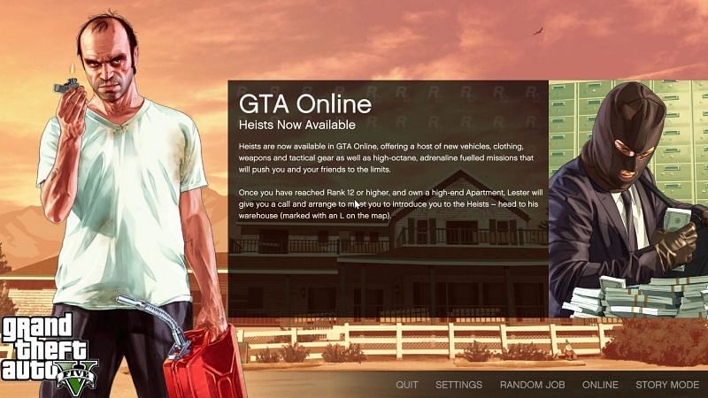 Select &quot;Online&quot; from this Menu. | Image Credit: Rockstar Games