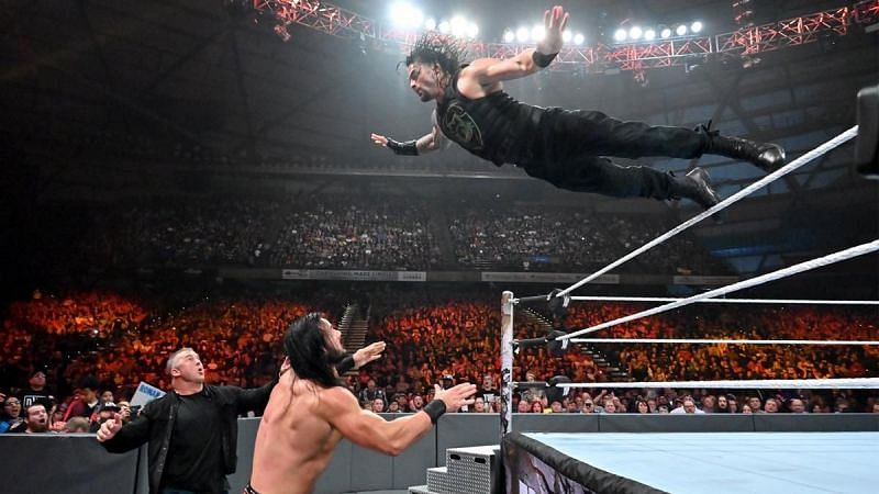 Roman Reigns defeated Drew McIntyre twice in singles action last year