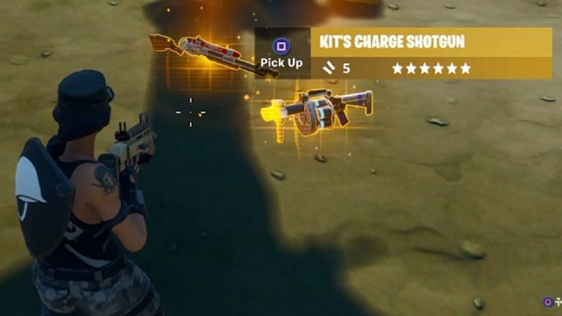 Kit&#039;s Charge shotgun and Shockwave launcher (Image Credits: Epic Games / YoutTube)