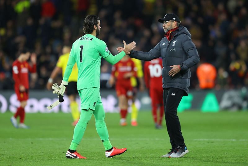 Jurgen Klopp believes Alisson Becker will stay at Liverpool for a long time.