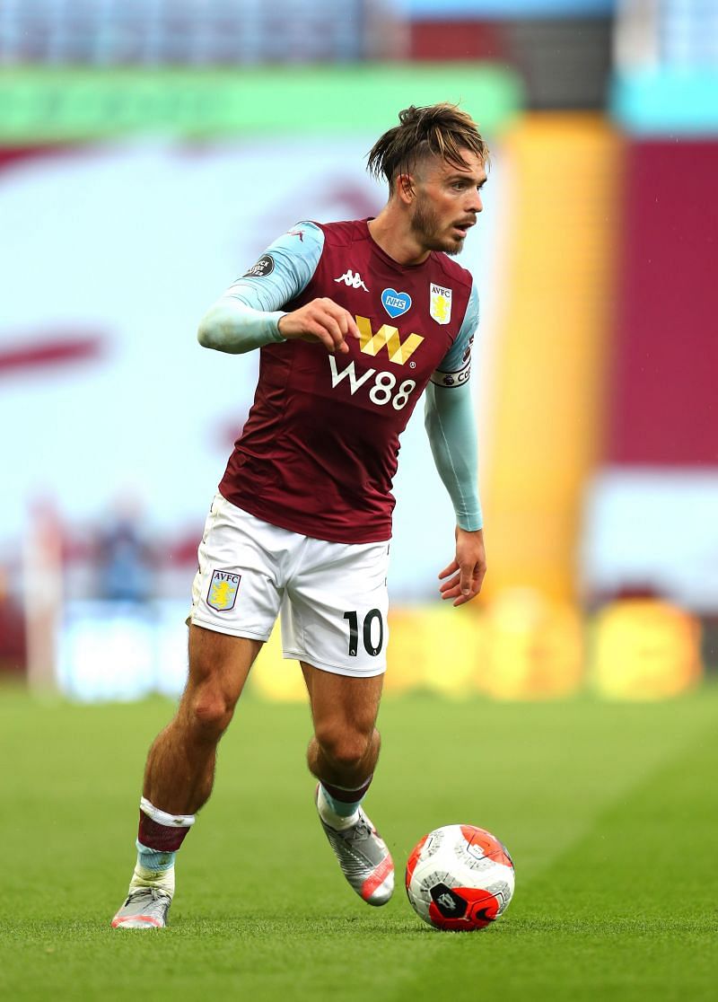 Jack Grealish during a Premier League game between Aston Villa v Chelsea FC