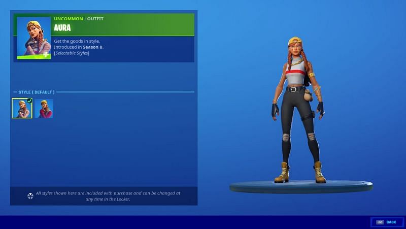 Fortnite: Aura Skin price and varients