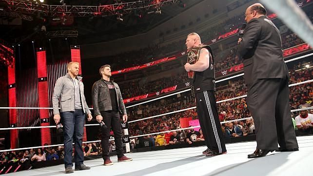 Lesnar interrupts Edge and Christian