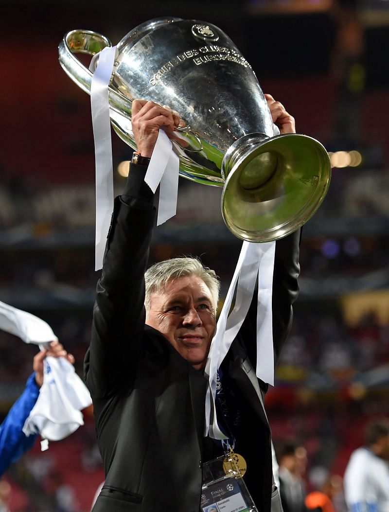 Carlo Ancelotti won the 2014 Champions League title with Real Madrid.