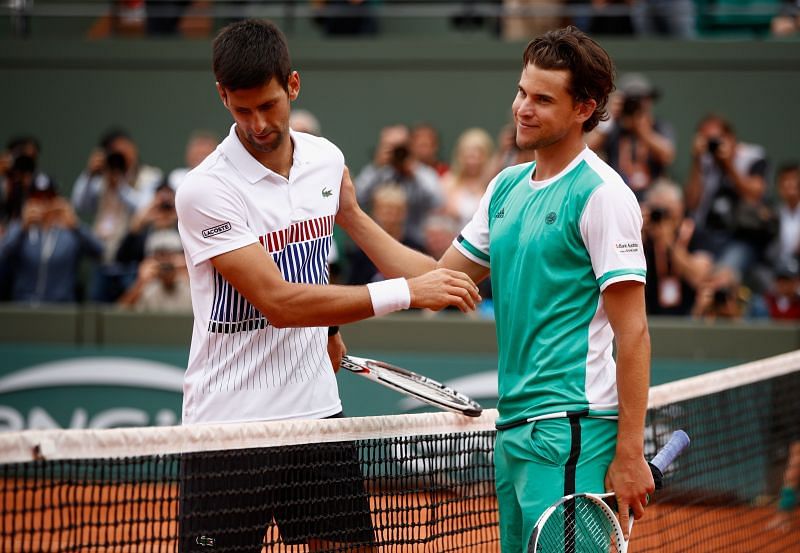 Novak Djokovic and Dominic Thiem