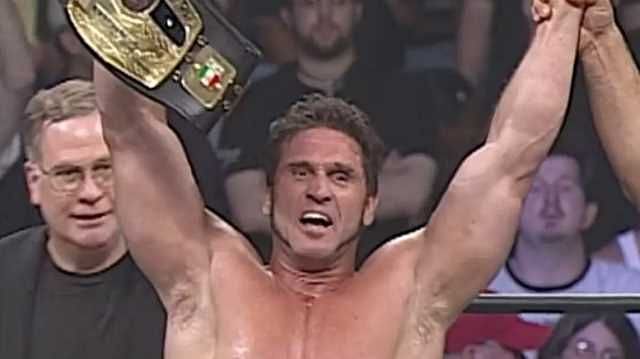 Ken Shamrock as the TNA Champion - he is actually back in the promotion now