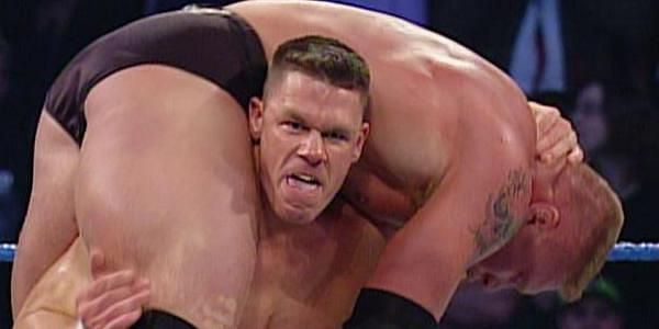 Cena&#039;s Attitude Adjustment was originally a parody of Brock Lesnar&#039;s F-5