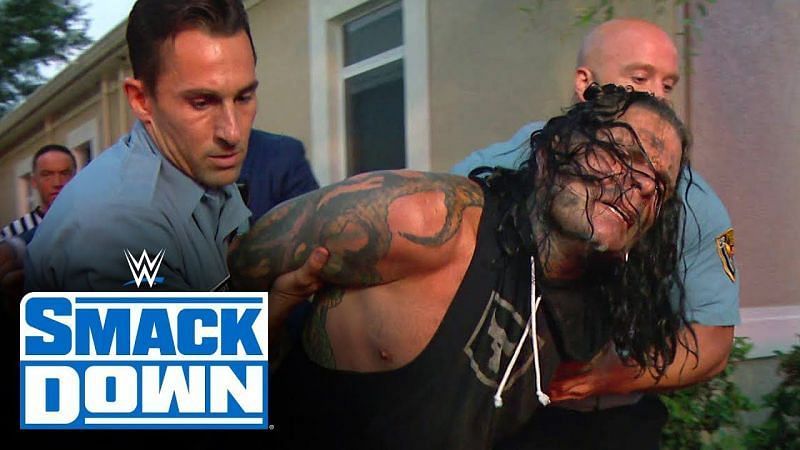 Jeff Hardy was arrested(kayfabe) last week on SmackDown.