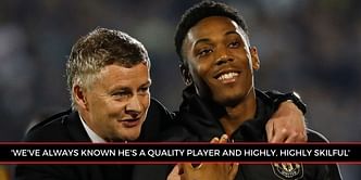 EPL coach Ole Gunnar Solskjaer delighted with Anthony Martial's progress, says "he's playing with a smile on his face"