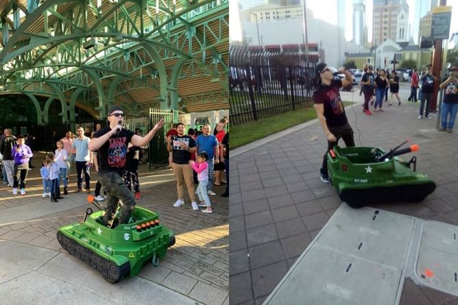 Sammy Guevara talks about showing up at WWE Royal Rumble in toy tank