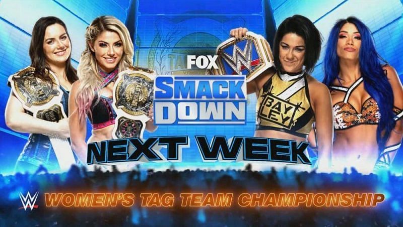 Alexa Bliss and Nikki Cross will go head-to-head with Sasha Banks and Bayley this week on SmackDown