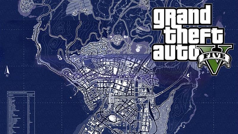 GTA 5 Map Los Santos - The map of Grand Theft Auto V