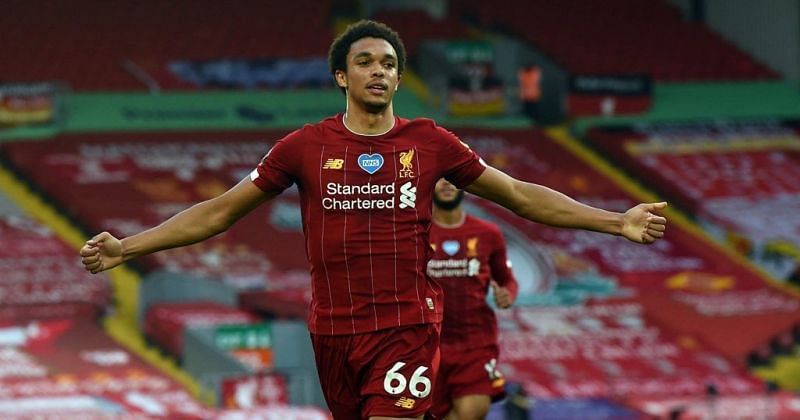 Alexander-Arnold gave Liverpool the lead against Crystal Palace.